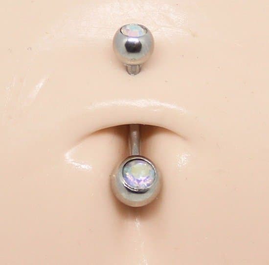 Piercing Umbigo Strass Boreal Aço