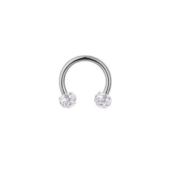 Piercing Ferradura Multistrass Aço Cirúrgico