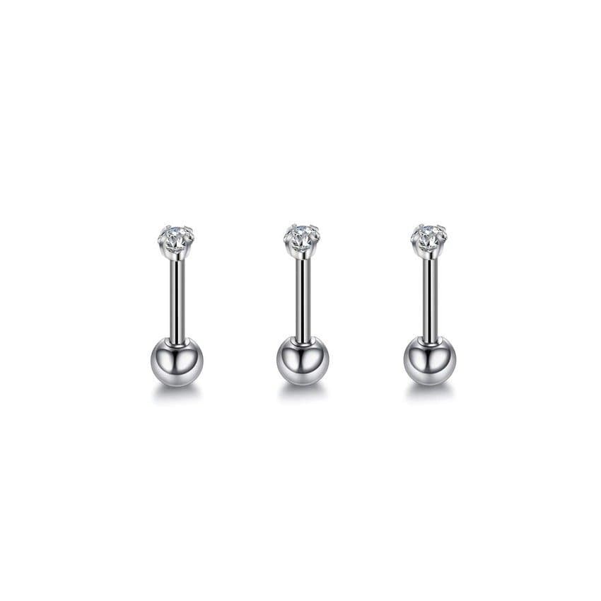 Piercing Trio Micro Australiano Aço Cirúrgico