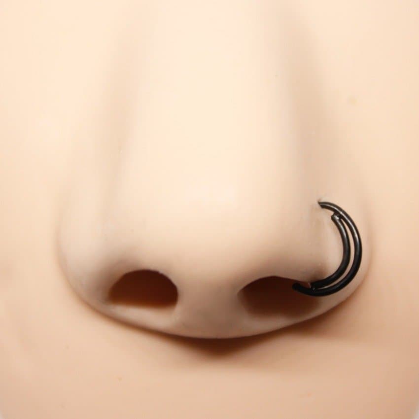 Piercing Argola Meia Lua Aço PVD Black