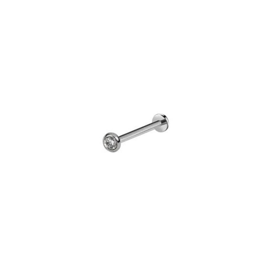 Piercing Labret Ponto de Luz Mini Rosca Interna