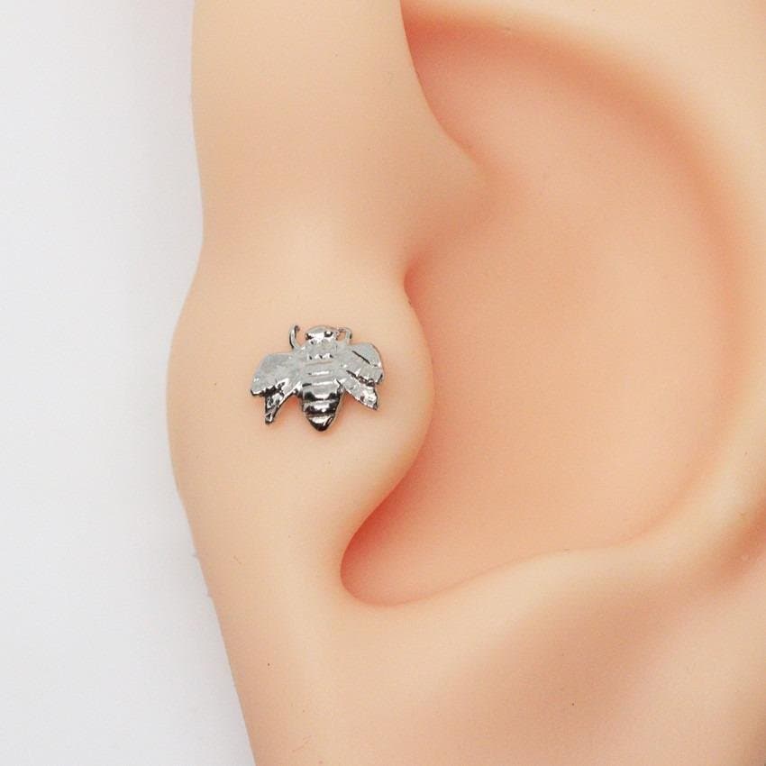 Piercing Trágus Abelha em Prata 925