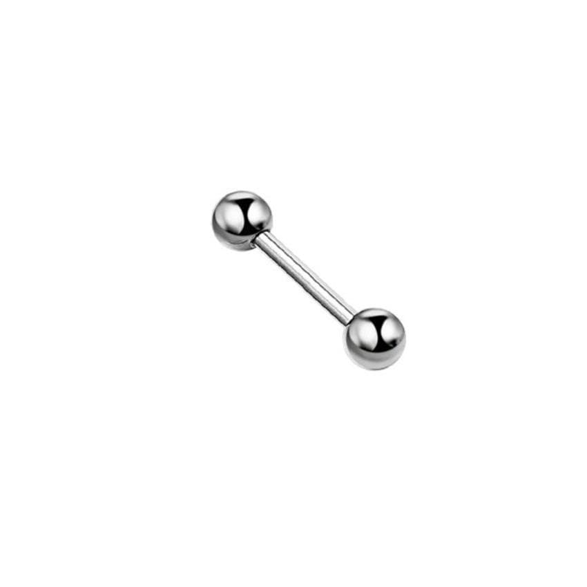 Piercing Reto de Bolinha em Aço Cirúrgico
