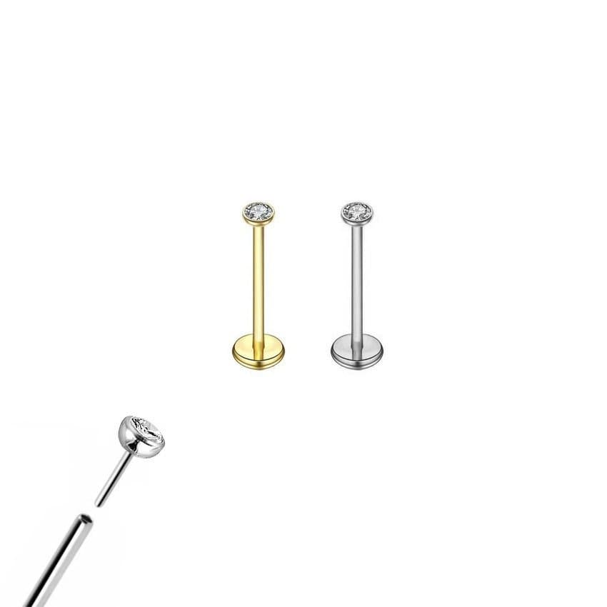 Piercing Minion Labret Fino Australiano Titânio Push In