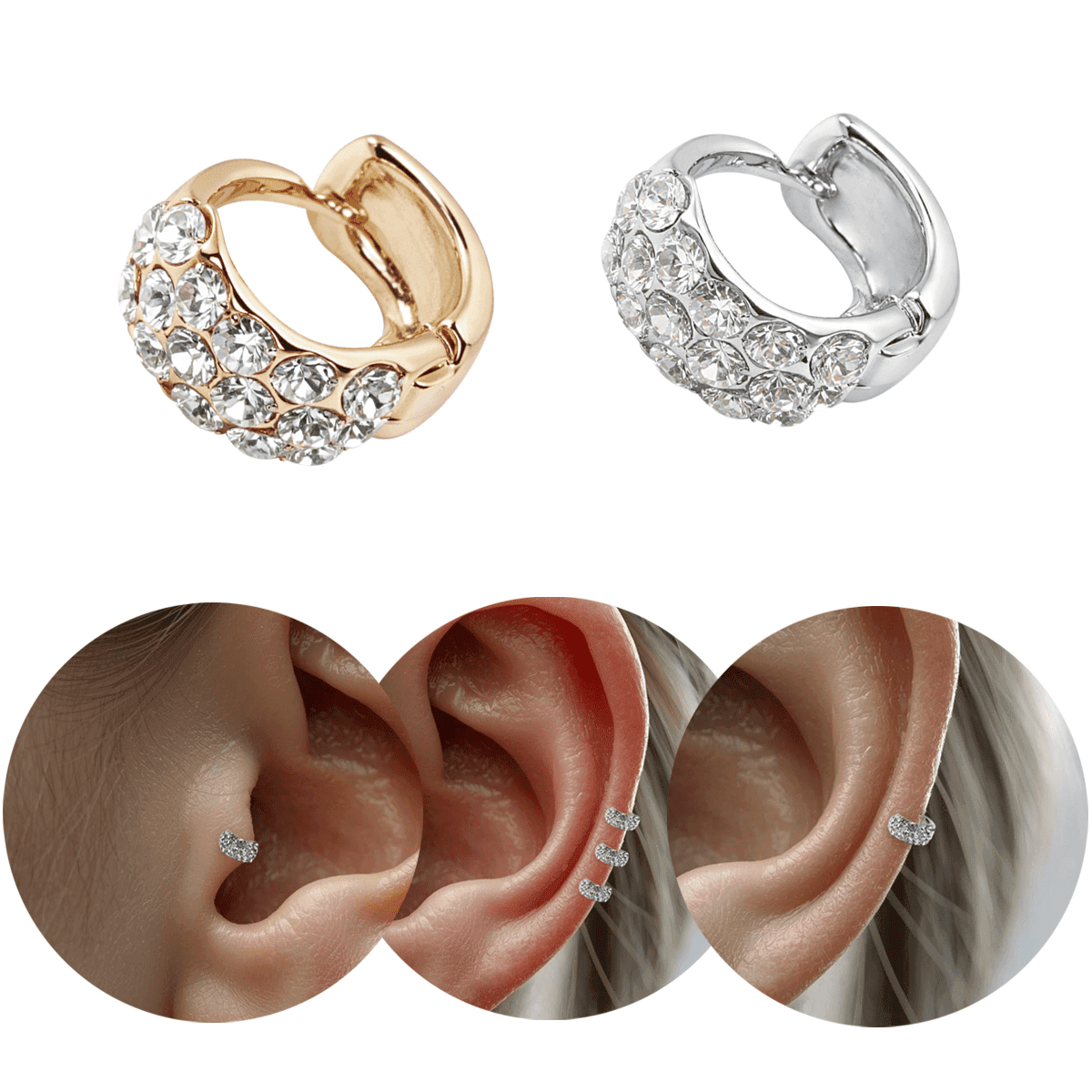 Piercing Tragus Australiano Mini Argola Folheada 4,5mm