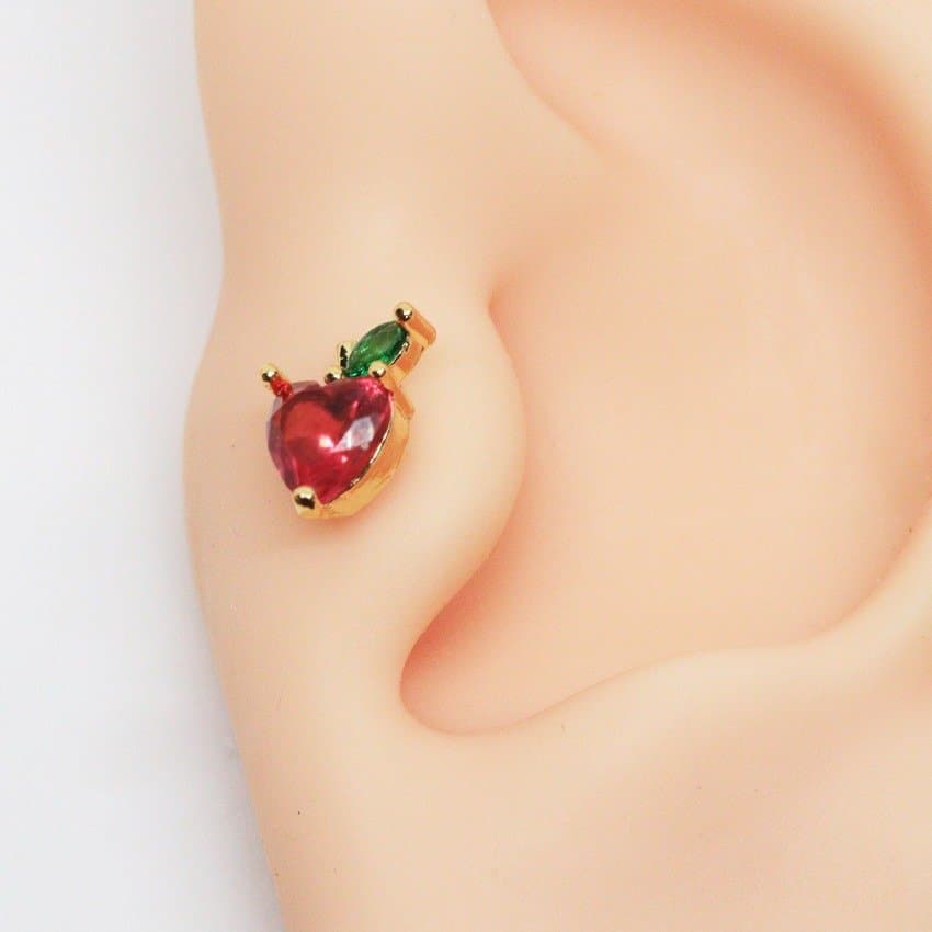 Piercing Juicy Apple Folheado a Ouro