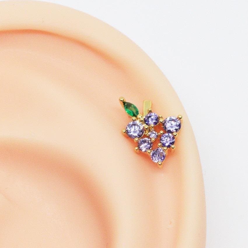 Piercing Grape Folheado a Ouro